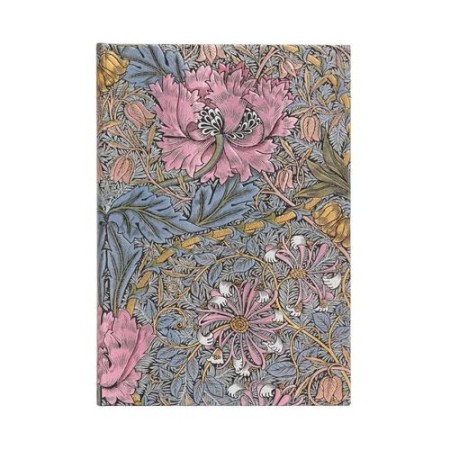 Morris Pink Honeysuckle (William Morris) Midi Lined Hardcover Journal