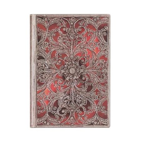 Garnet (Silver Filigree Collection) Midi Unlined Softcover Flexi Journal