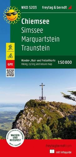 Chiemsee, hiking, cycling and leisure map 1:50,000, freytag a berndt, WKD 5203, with info guide