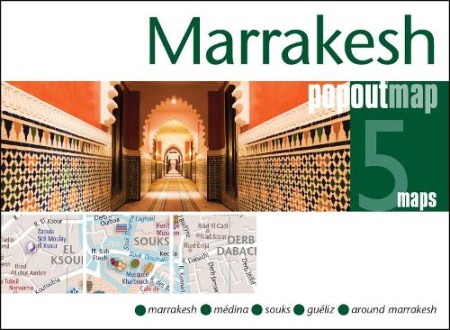 Marrakesh PopOut Map - pocket size pop up city map of Marrakesh