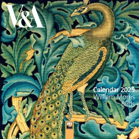 VaA: William Morris Birds Mini Wall Calendar 2025 (Art Calendar)