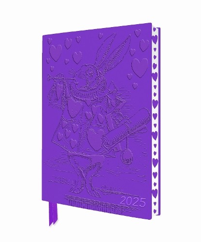 Alice in Wonderland 2025 Artisan Art Vegan Leather Diary Planner - Page to View with Notes