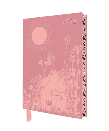 Moomin Love 2025 Artisan Art Vegan Leather Diary Planner - Page to View with Notes