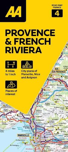 AA Road Map Provence a French Riviera