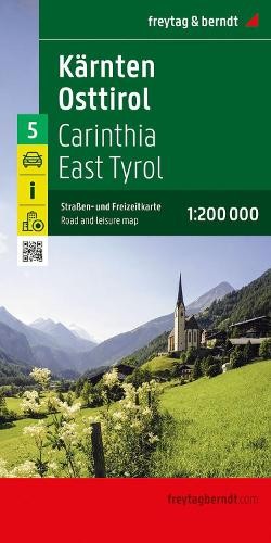 Carinthia, East Tyrol Road and Leisure Map