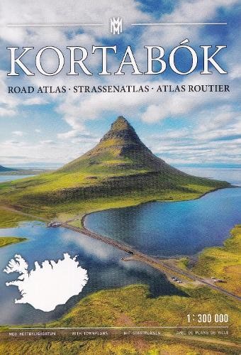 Iceland Road Atlas 1:300 000 Kortabok 2024-2026 - comprehensive edition