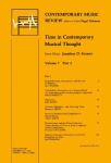 Time in Contemporary Musical Thought