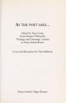 As the Poet Said