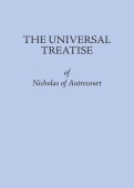 Universal Treatise of Nicholas of Autrecourt