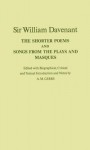 Shorter Poems, and Songs from the Plays and Masques