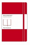 Moleskine Large Plain Hardcover Notebook Scarlet Red