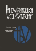 Handworterbuch der Volkswirtschaft