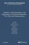Synthesis, Characterization, and Applications of Functional Materials – Thin Films and Nanostructures: Volume 1675