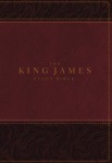 KJV, The King James Study Bible, Leathersoft, Burgundy, Thumb Indexed, Red Letter, Full-Color Edition