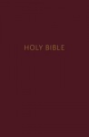 NKJV, Pew Bible, Hardcover, Burgundy, Red Letter, Comfort Print