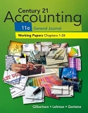 Print Working Papers, Chapters 1-24 for Century 21 Accounting General  Journal, 11th Edition