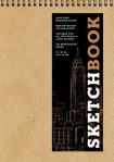 Sketchbook 7 x 10" Fliptop Landscape Kraft Spiral Hardcover Mixed Media Sketchbook for Drawing