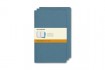 Set Of 3 Moleskine Large Ruled Cahier Journals: Brisk Blue
