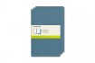 Set Of 3 Moleskine Large Plain Cahier Journals: Brisk Blue