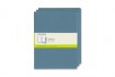 Set Of 3 Moleskine Extra Large Plain Cahier Journals: Brisk Blue
