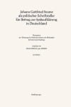 Johann Gottfried Seume als politischer Schriftsteller Ein Beitrag zur Spataufklarung in Deutschland