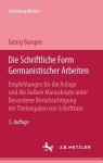 Die schriftliche Form germanistischer Arbeiten