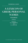Lexicon of Greek Personal Names: Volume II: Attica