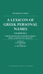 Lexicon of Greek Personal Names: Volume III.A: The Peloponnese, Western Greece, Sicily, and Magna Graecia