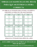 Hojas de actividades para ninos de 4 anos (Dibuja las manecillas del reloj para que muestren la hora correcta)