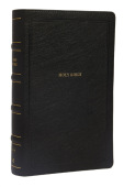 NKJV, End-of-Verse Reference Bible, Personal Size Large Print, Leathersoft, Black, Red Letter, Comfort Print