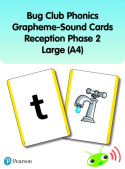 Bug Club Phonics Grapheme-Sound Cards Reception Phase 2 Large (A4)