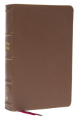 KJV Holy Bible: Large Print Single-Column with 43,000 End-of-Verse Cross References, Brown Genuine Leather, Personal Size, Red Letter, Comfort Print: 
