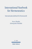 International Yearbook for Hermeneutics/Internationales Jahrbuch fur Hermeneutik