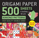 Origami Paper 500 sheets Kimono Patterns  4" (10 cm)
