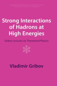 Strong Interactions of Hadrons at High Energies