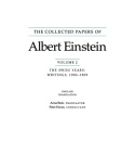 Collected Papers of Albert Einstein, Volume 2 (English)