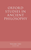 Oxford Studies in Ancient Philosophy, Volume 62