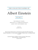 Collected Papers of Albert Einstein, Volume 17 (Translation Supplement)