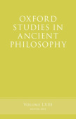 Oxford Studies in Ancient Philosophy, Volume 63