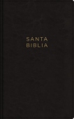 NBLA, Santa Biblia, Ultrafina, Letra grande, Leathersoft, Negro, Palabras de Jesus en rojo, con cierre