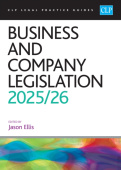 Business and Company Legislation 2025/26