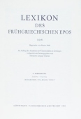 Lexikon Des Fruhgriechischen Epos Lfg. 11