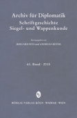 Archiv fur Diplomatik, Schriftgeschichte, Siegel- und Wappenkunde