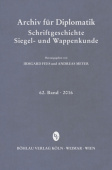 Archiv fur Diplomatik, Schriftgeschichte, Siegel- und Wappenkunde