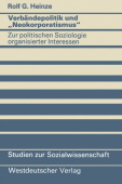 Verbandepolitik und "Neokorporatismus