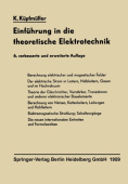 Einfuhrung in die theoretische Elektrotechnik