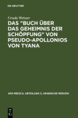 "Buch uber das Geheimnis der Schopfung" von Pseudo-Apollonios von Tyana