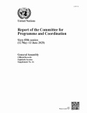 Report of the Committee for Programme and Coordination