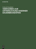 Verfahren Zur Untersuchung Eiserner Dauerbrandofen