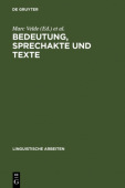 Bedeutung, Sprechakte Und Texte